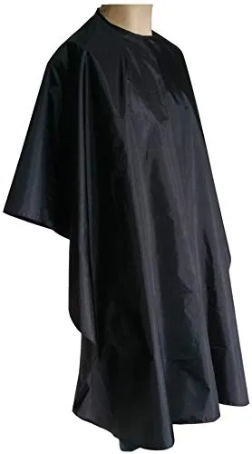 2 Pack Nylon Waterproof Barber Styling Cape - Professional Salon Cape for Men, Unisex Black Hair Cutting Cape with Snap Closure, 59 47 inches Hairdresser Cape for Hair Cutting/Coloring/Perming