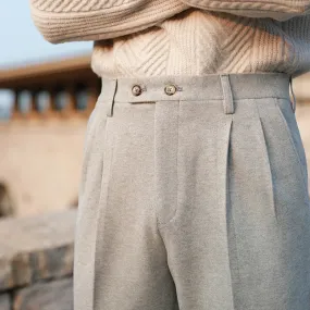 Aidase Casual Straight Trousers Men Fall Versatile Business Trousers Gentlemen Fashion Wool Blend Pant Men Dress Suit Pantalones Hombre