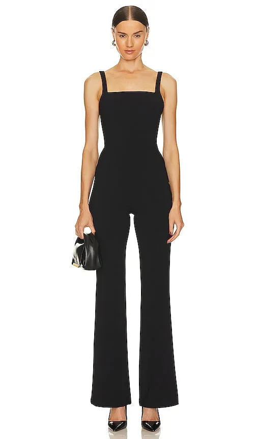 Alice   Olivia Nova Cape Jumpsuit in Black
