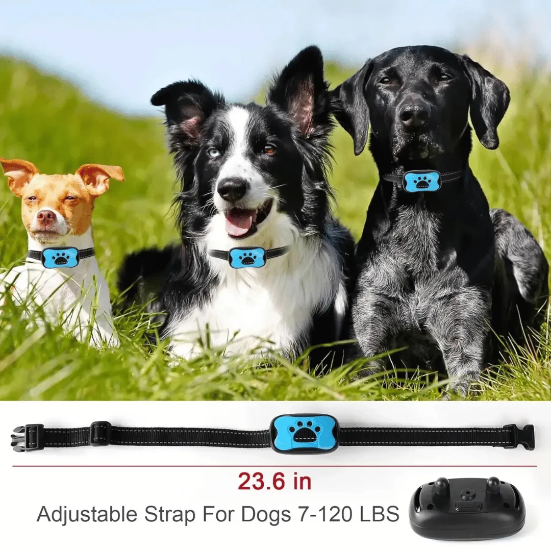 Anti-Bark Collar | No Shock Sound & Vibration Dog Training Device