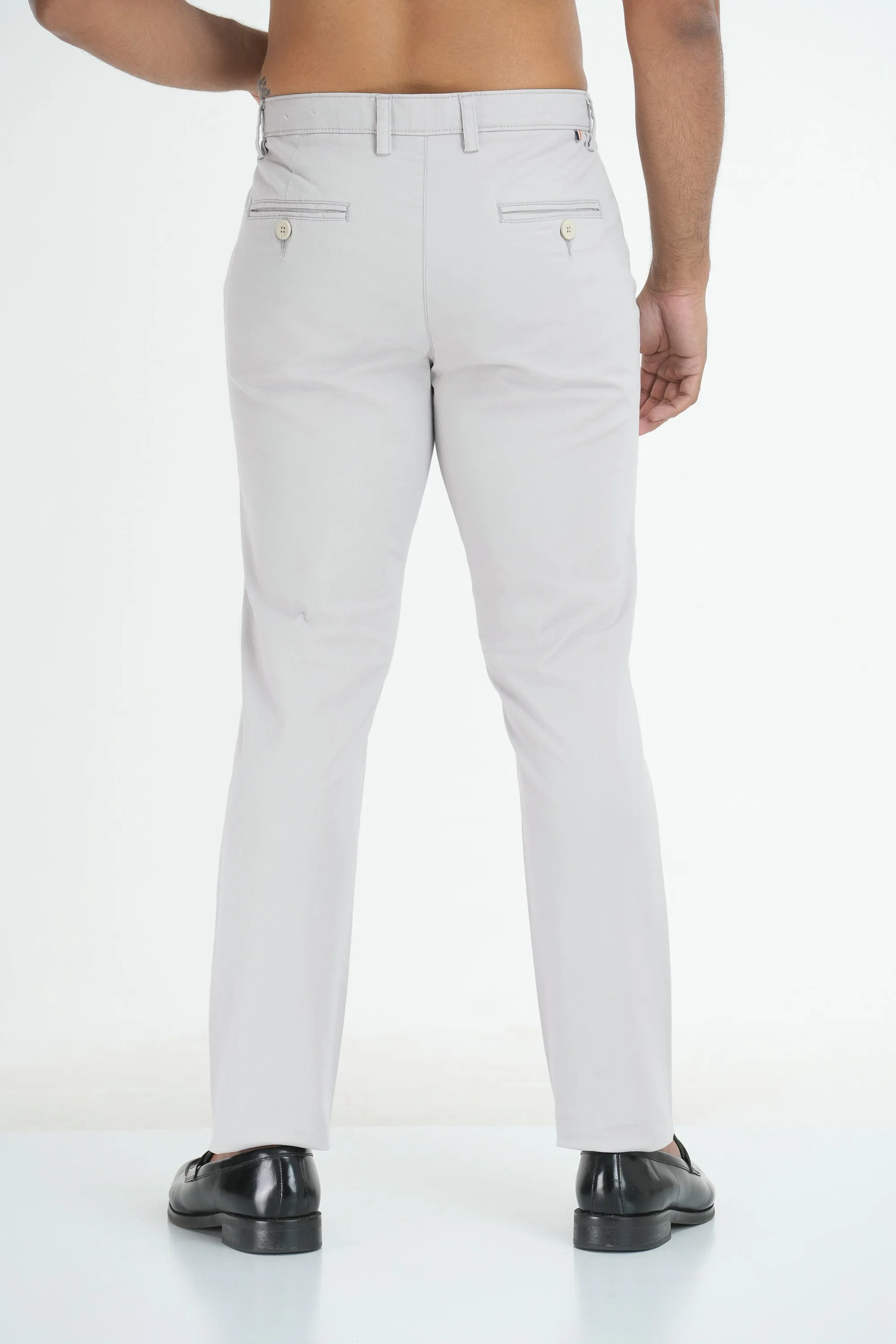 Ashton Twill Chinos - Light grey