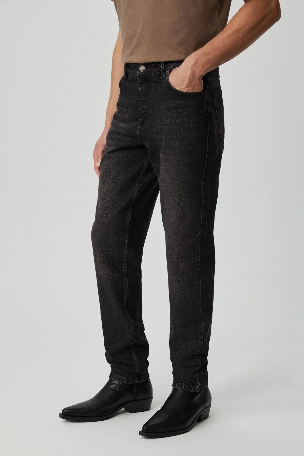 Azurha Men's denim black pants