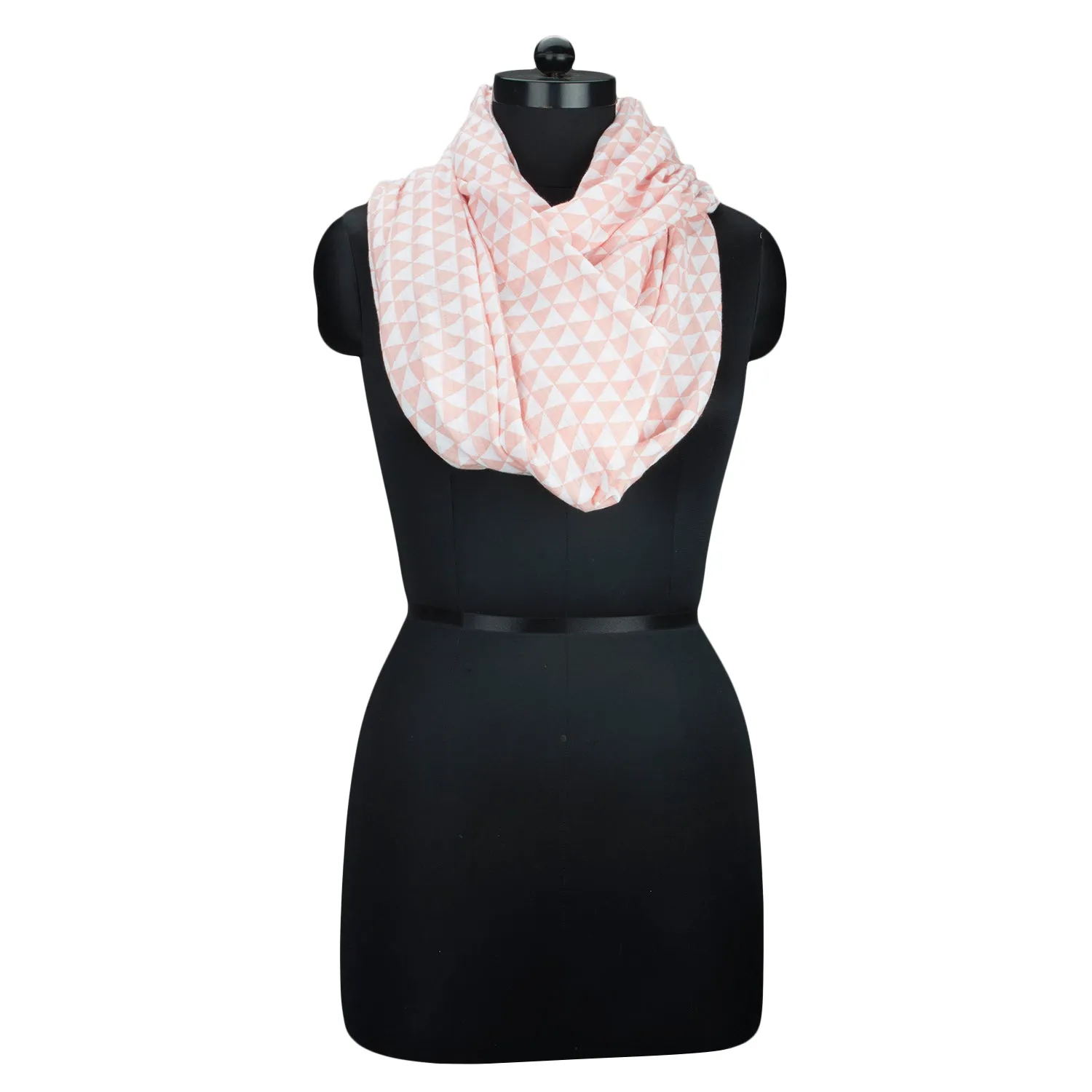 Bacati - Olivia Triangles Coral Muslin Nursing Scarf
