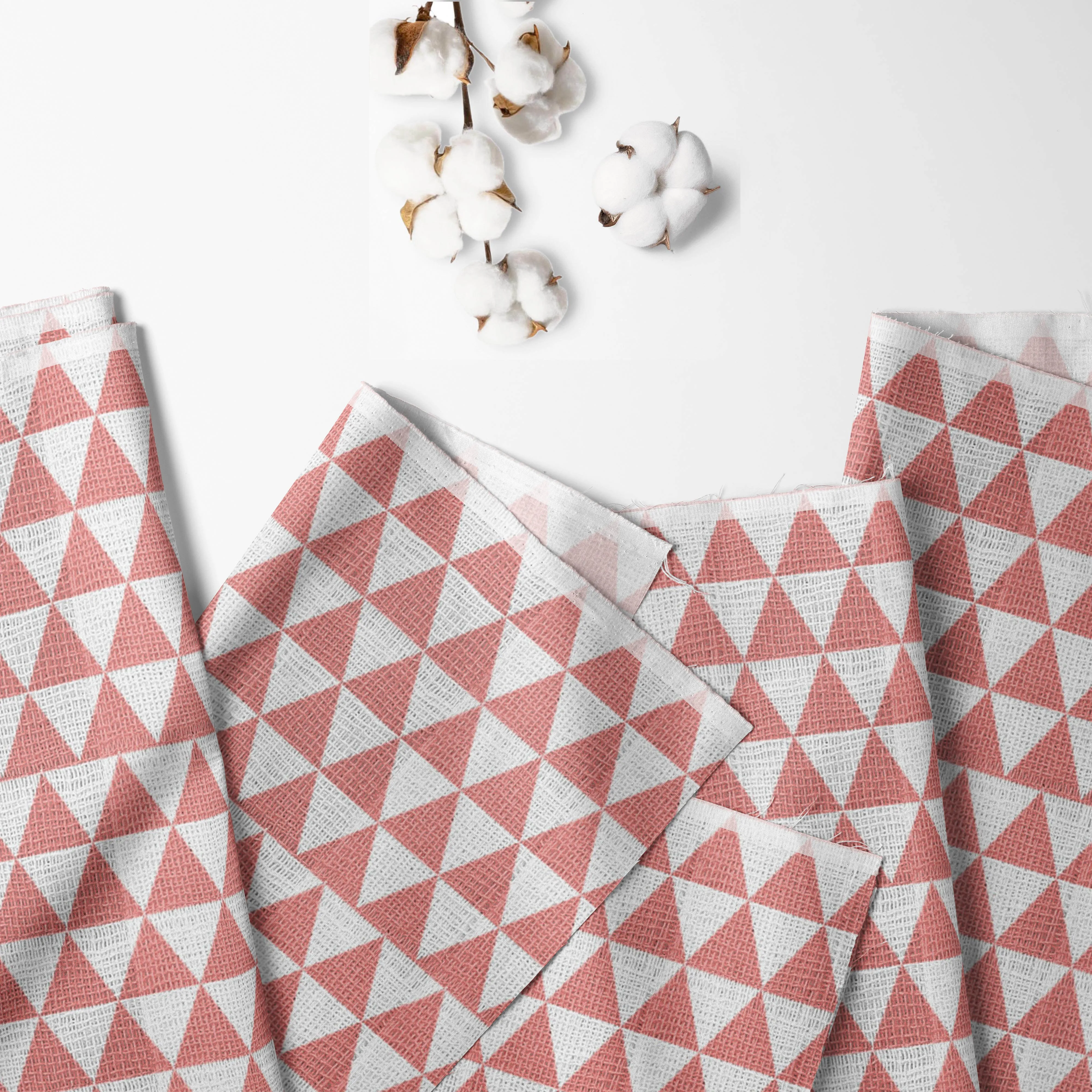 Bacati - Olivia Triangles Coral Muslin Nursing Scarf
