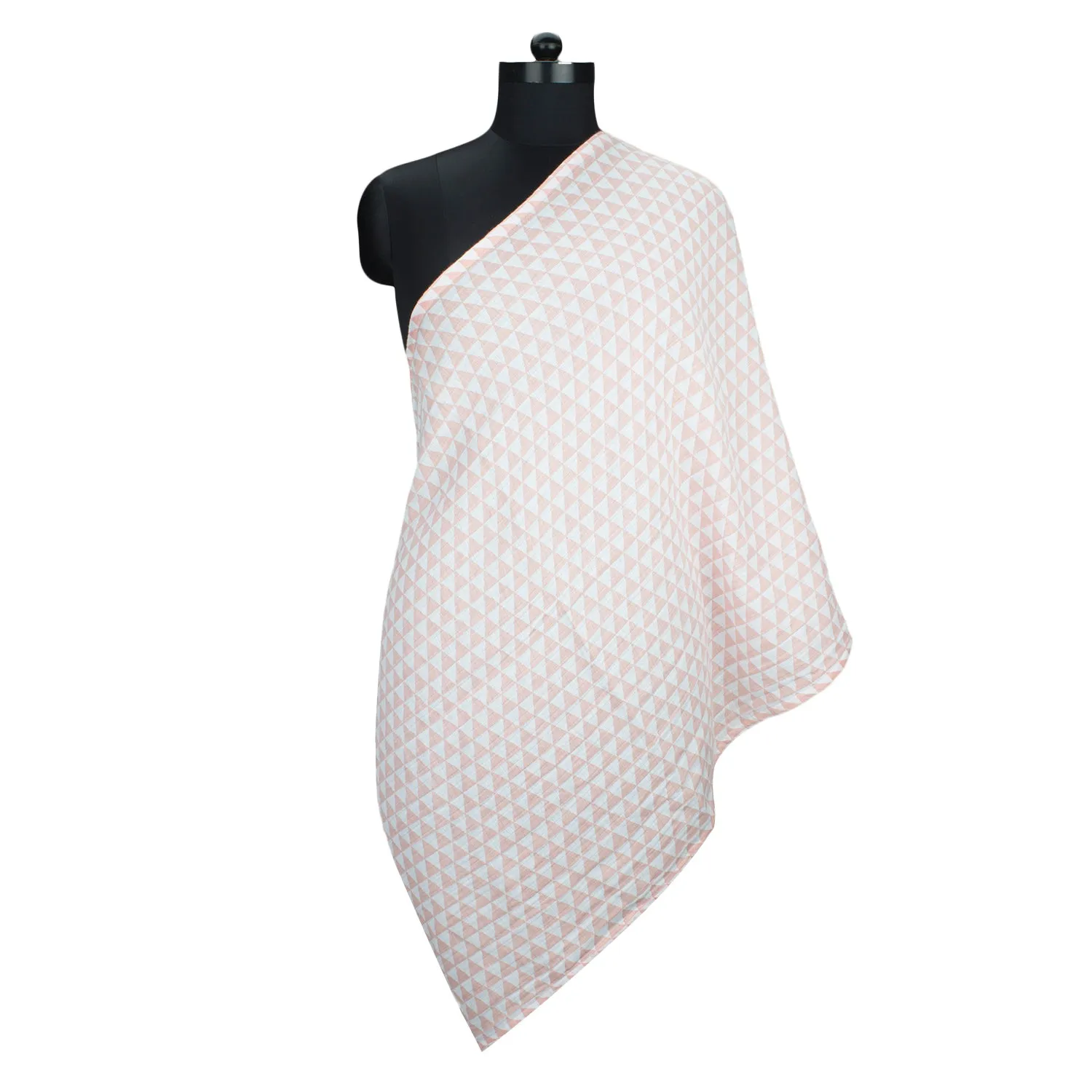 Bacati - Olivia Triangles Coral Muslin Nursing Scarf