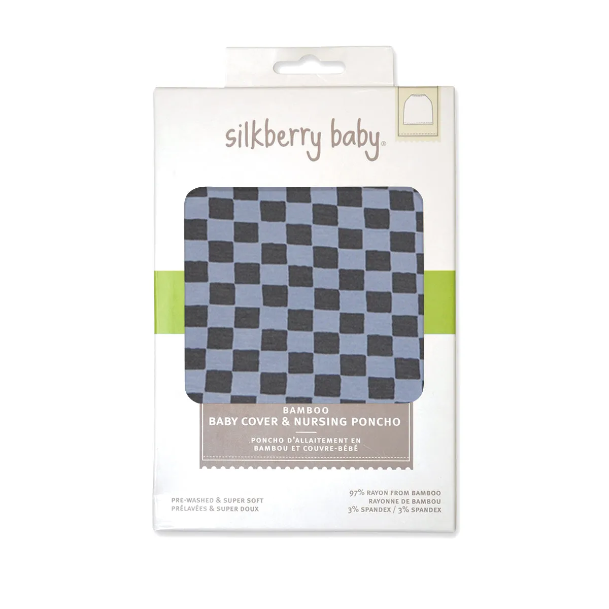 Bamboo Baby Cover & Nursing Poncho (Check It Out Print)