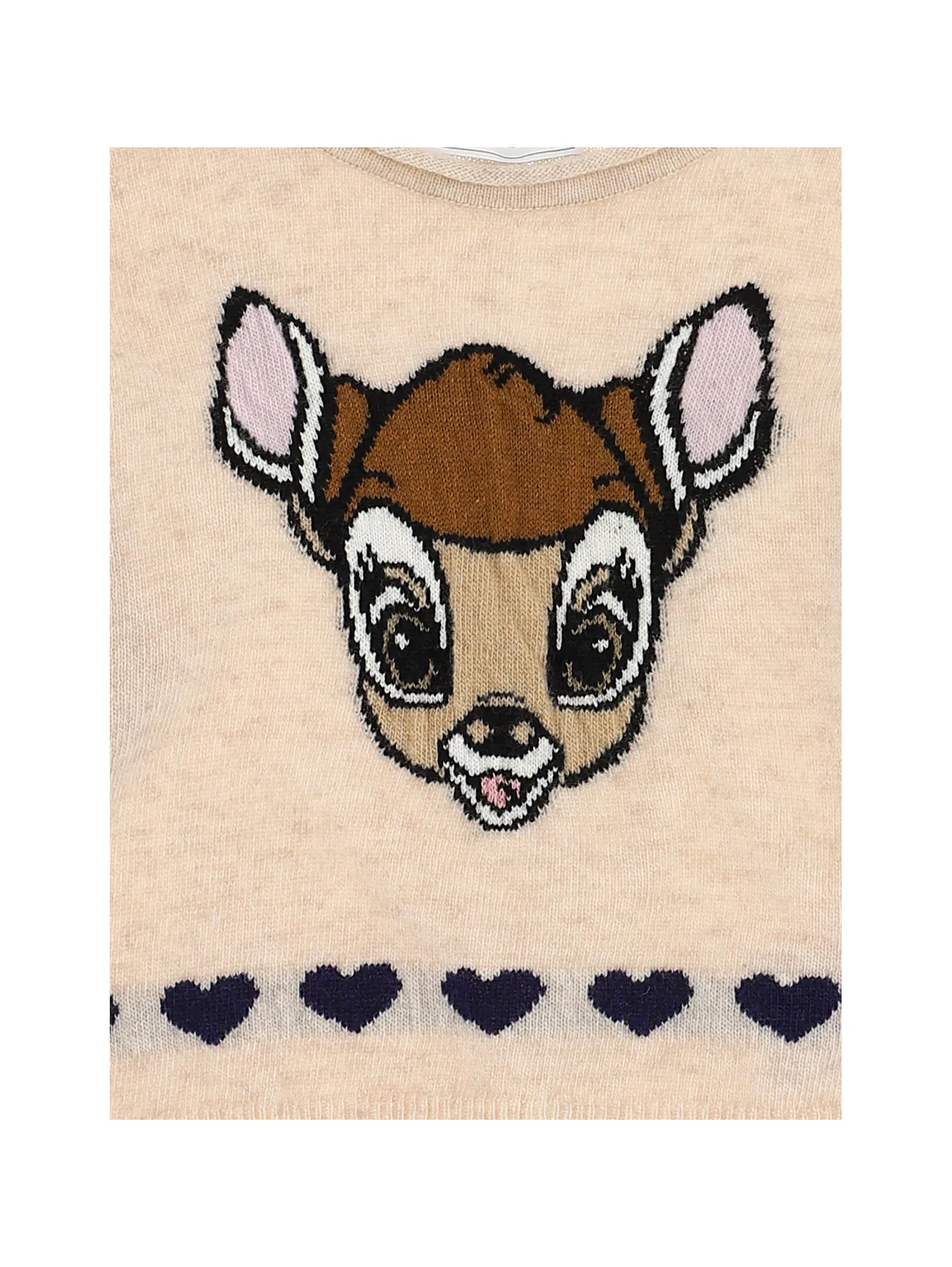 Beige Knitted Bambi Jumper