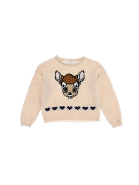 Beige Knitted Bambi Jumper