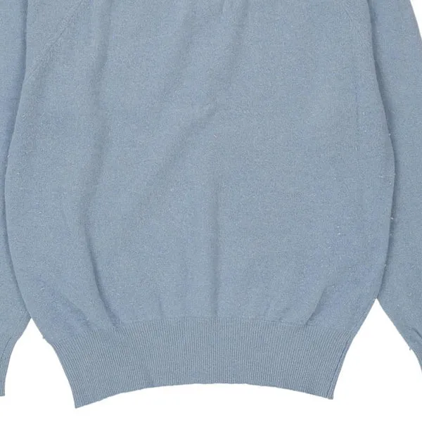 Benetton Jumper - Large Blue Wool Blend