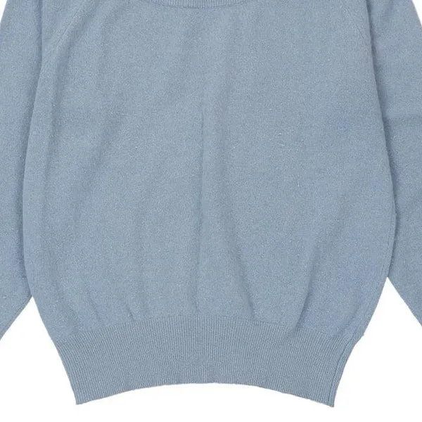 Benetton Jumper - Large Blue Wool Blend
