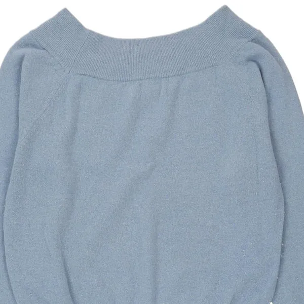 Benetton Jumper - Large Blue Wool Blend