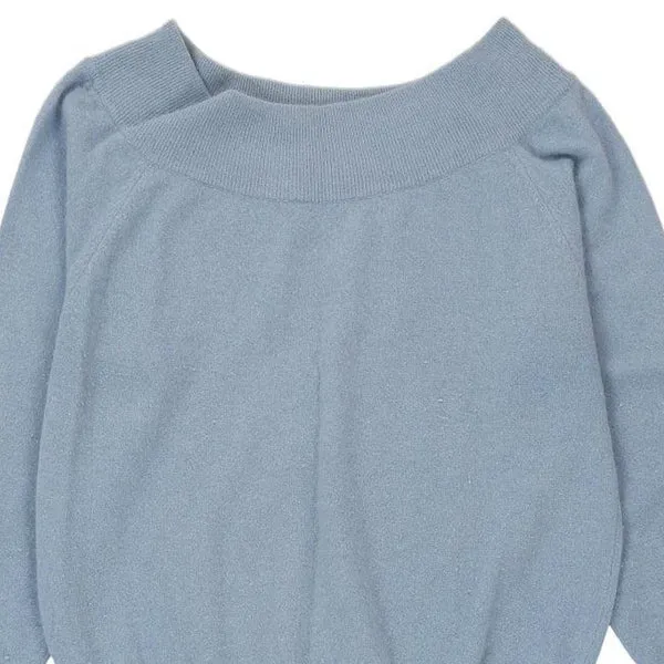 Benetton Jumper - Large Blue Wool Blend