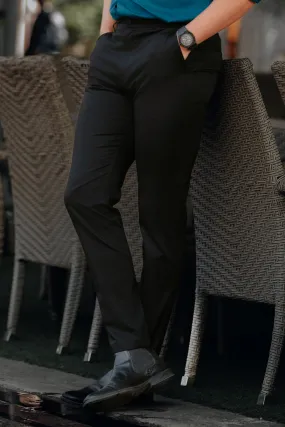 Black Cotton Chinos