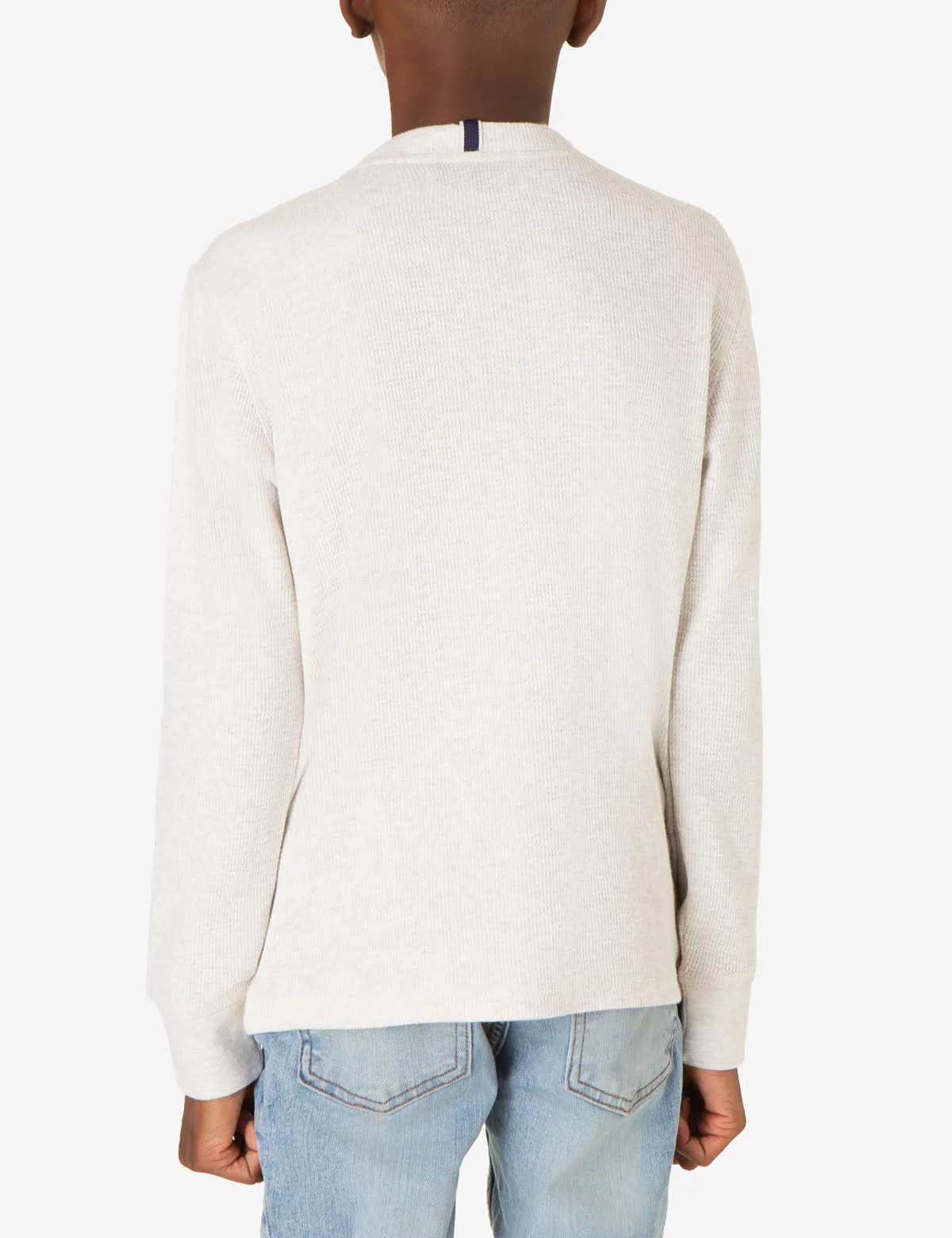 BOYS LONG SLEEVE THERMAL HENLEY