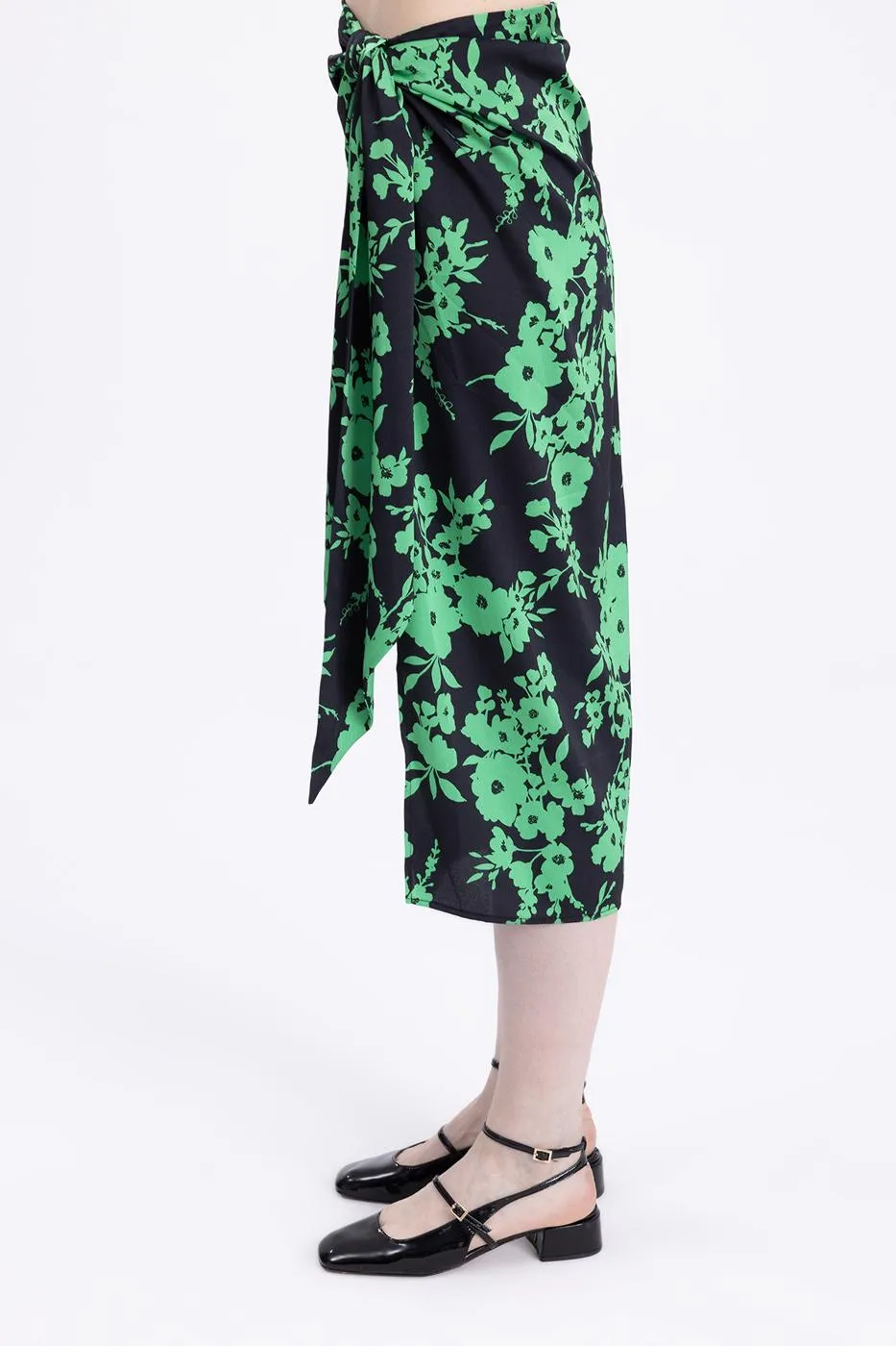 BSL Women Midi skirt with deep slit - Plainfield