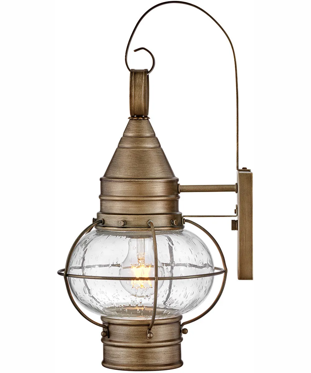 Cape Cod 1-Light Small Wall Mount Lantern in Burnished Bronze