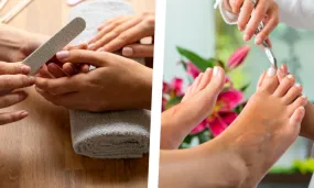 Choice of Manicure and/or Pedicure Combo at MK Hair & Beauty