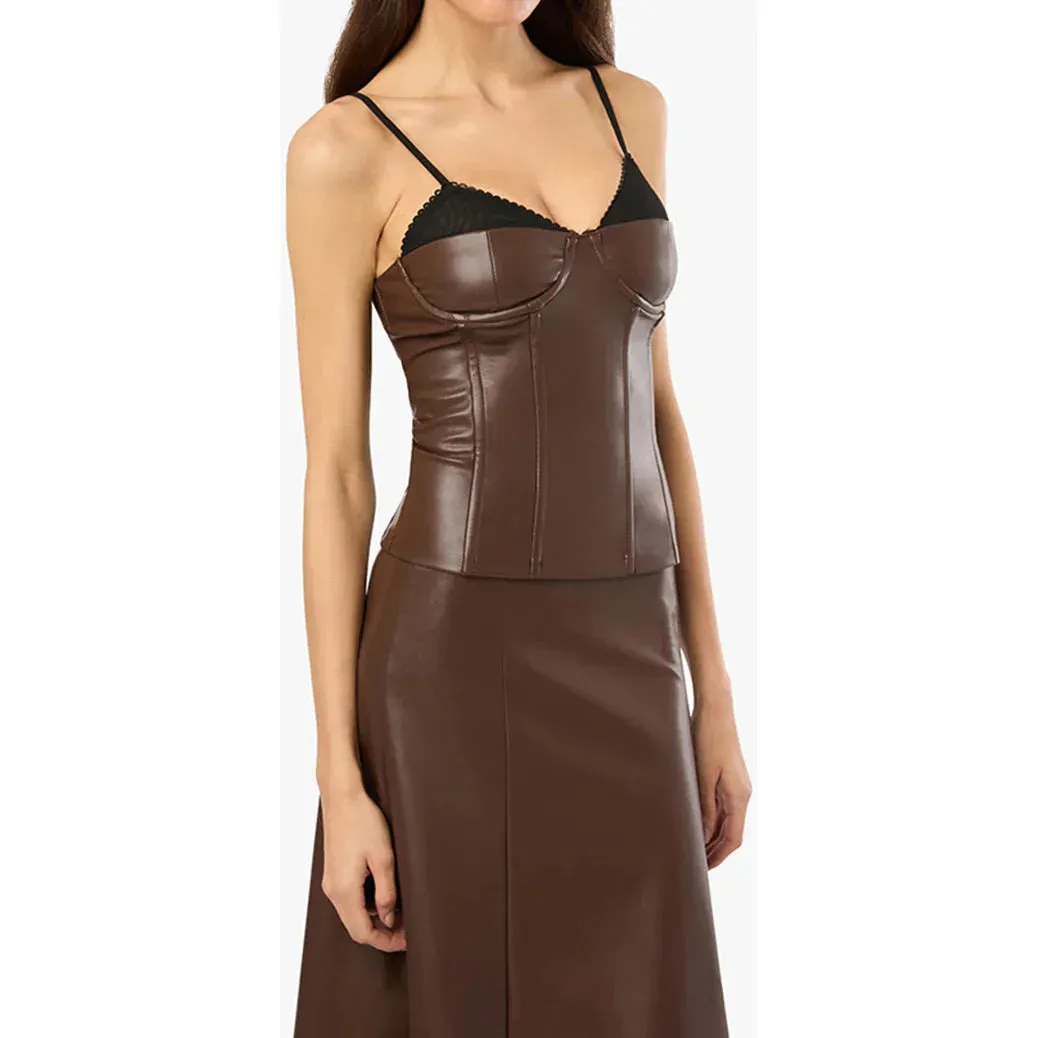 Corset Vegan Leather Top