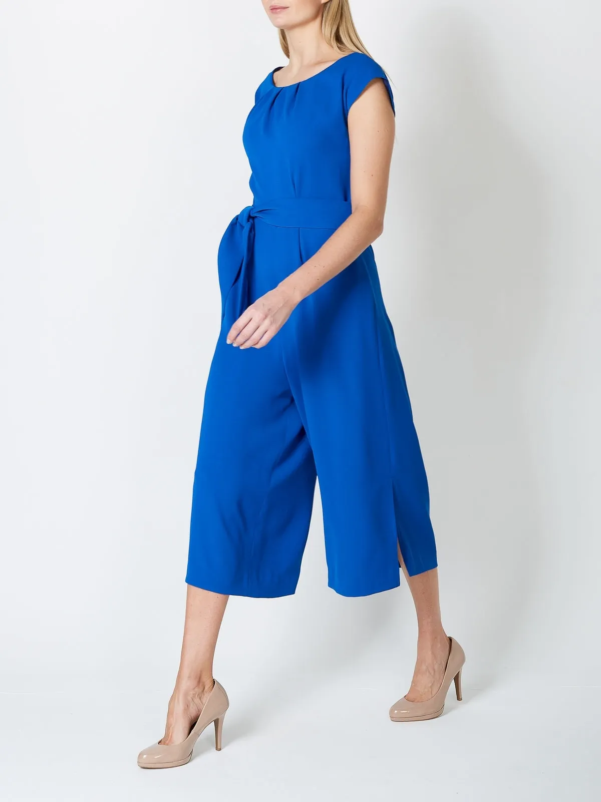 Culottes Jumpsuit Cobalt Milano Crepe