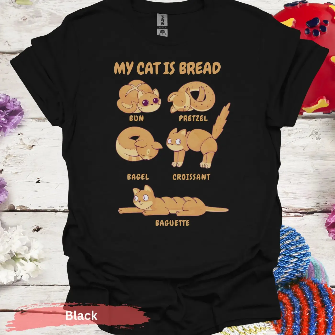 Cute Cat Bread T-shirt