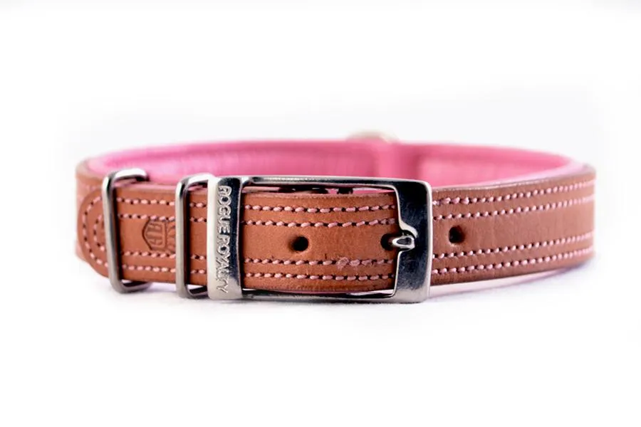 Dog Collar - Tuscan Rogue Tan|Pink
