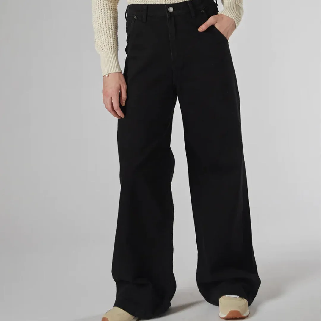 Dricoper | Mila Black Mid Rise Palazzo Jeans