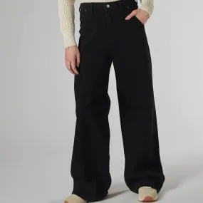 Dricoper | Mila Black Mid Rise Palazzo Jeans