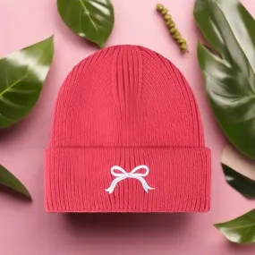 Embody | Embroidered Bow Knit Hat