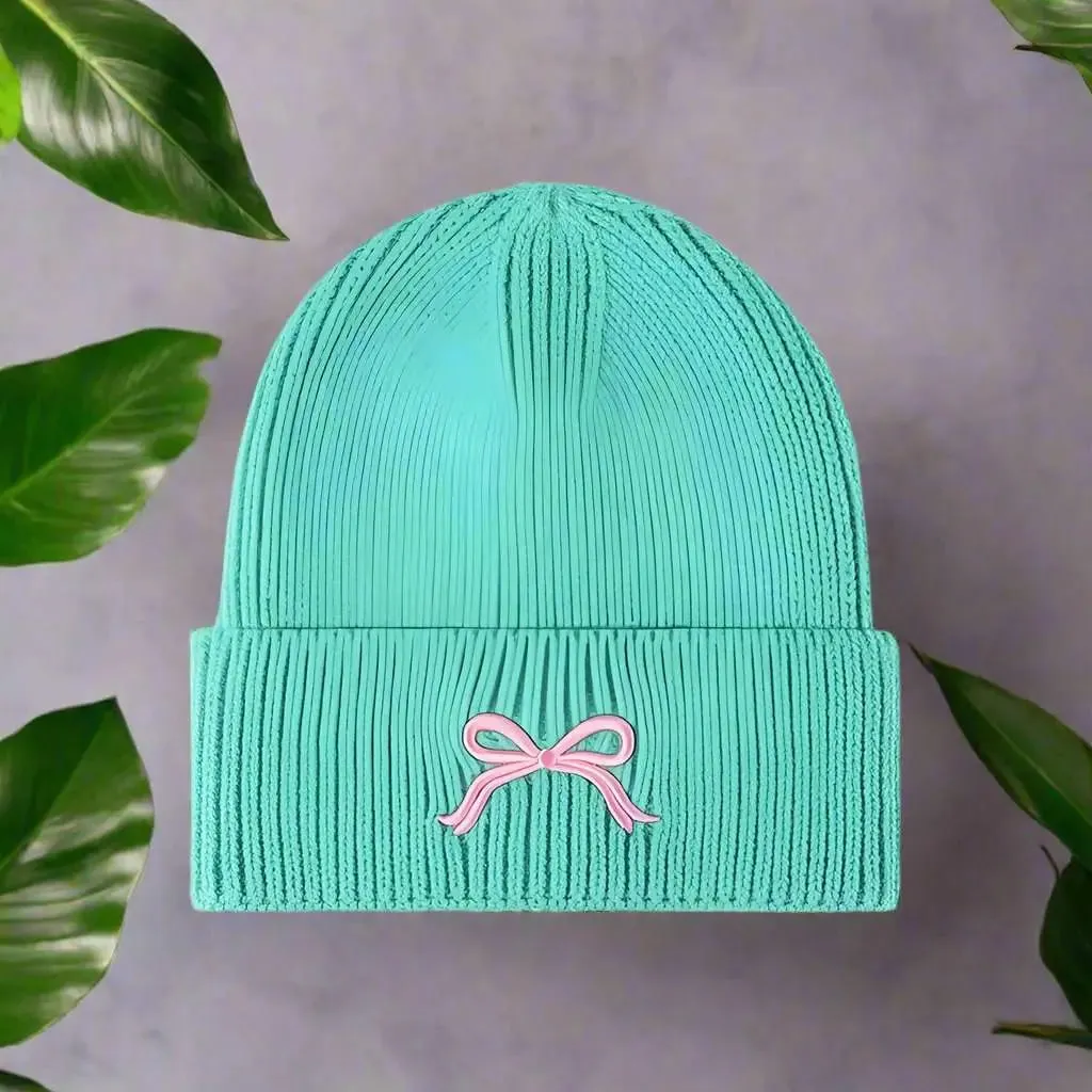 Embody | Embroidered Bow Knit Hat