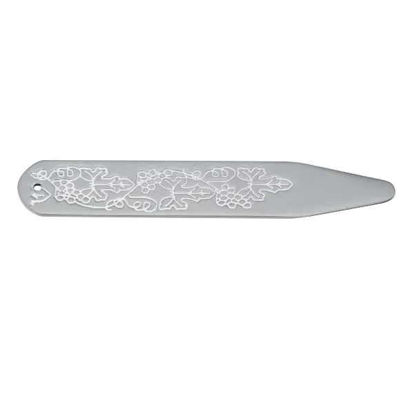 Engraved Vintage Styled 60mm Collar Stays