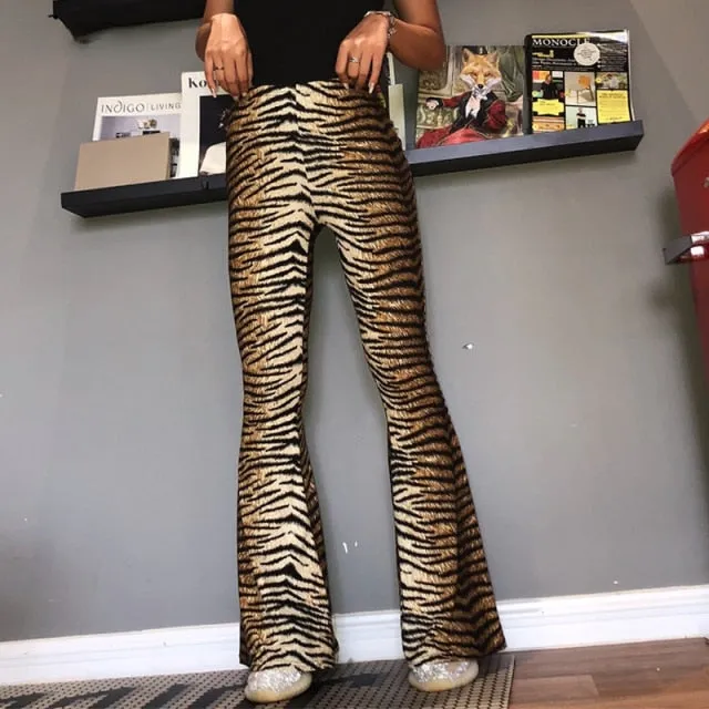 FashionSierra - Fashion Leopard Print Flare Leggings Autumn Winter Women Fashion Sexy Bodycon Trousers Club Pants