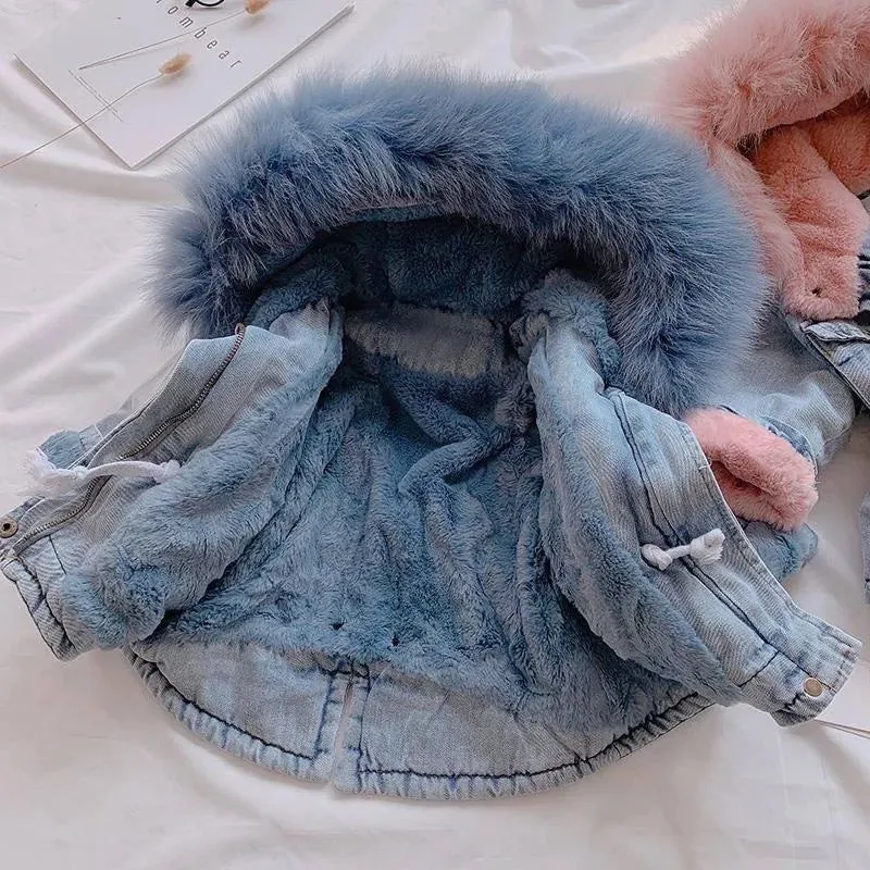 Faux Fur Denim Jacket