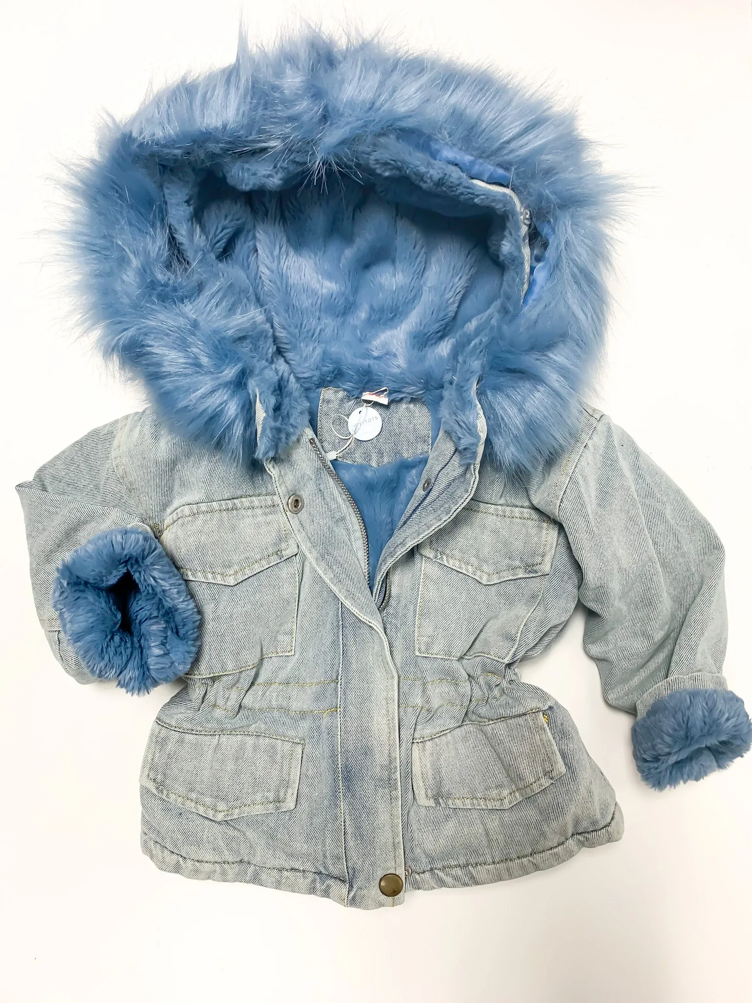 Faux Fur Denim Jacket