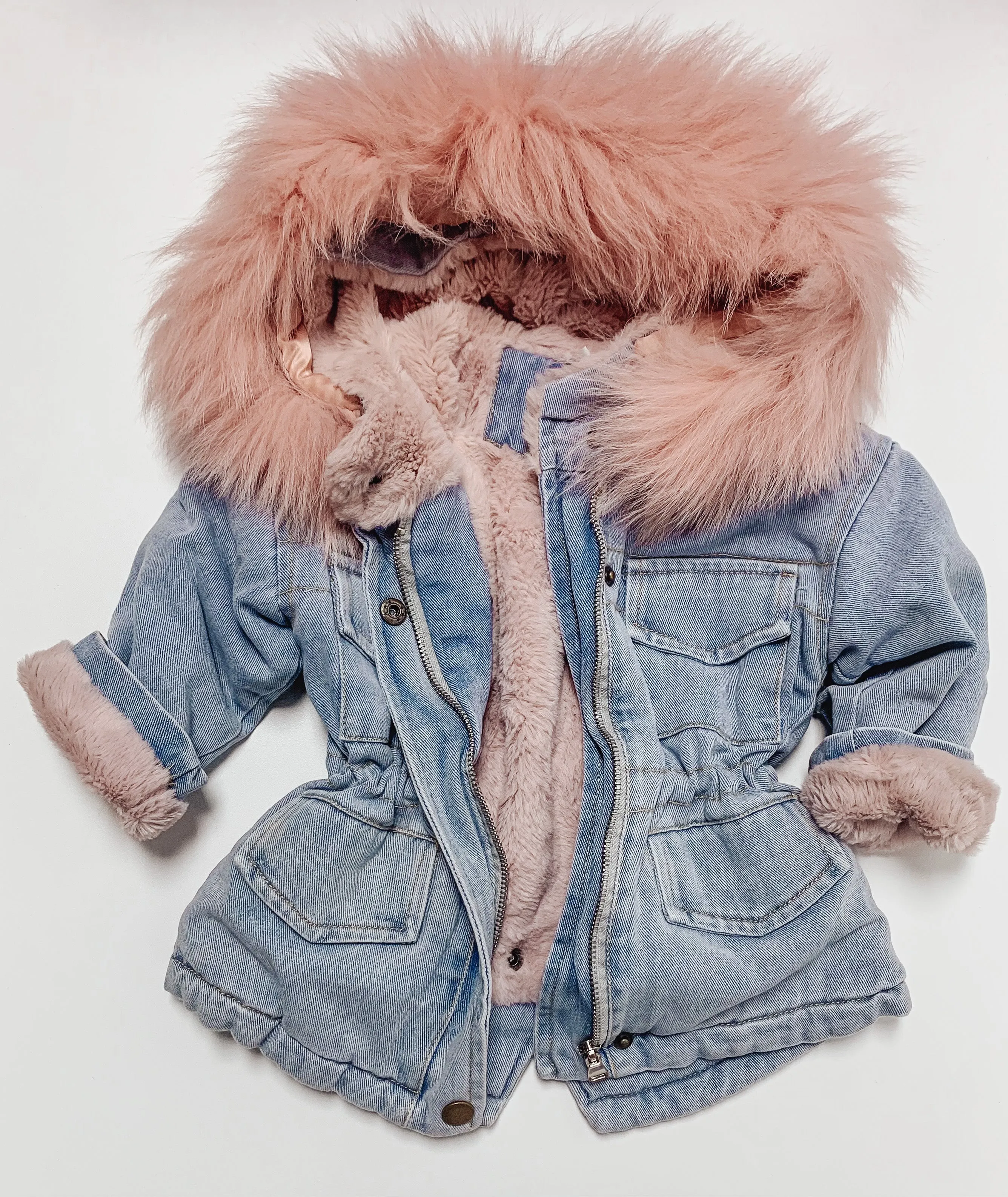 Faux Fur Denim Jacket