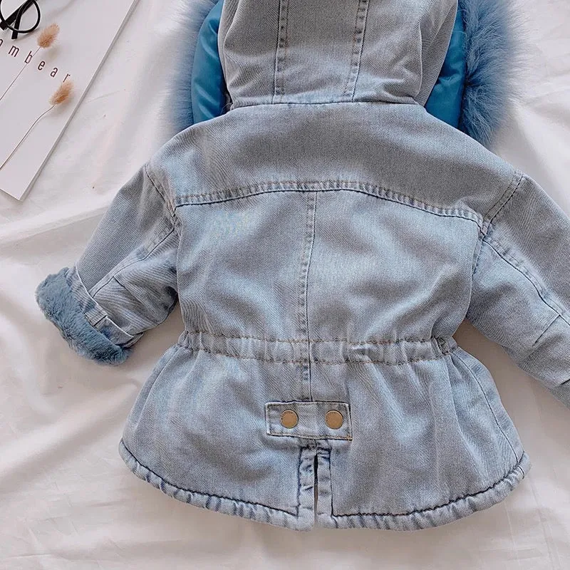 Faux Fur Denim Jacket