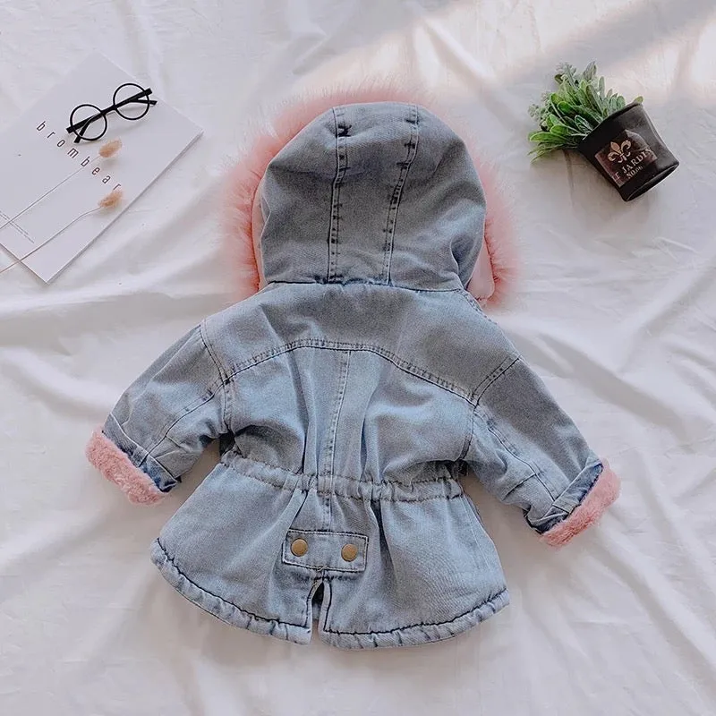 Faux Fur Denim Jacket