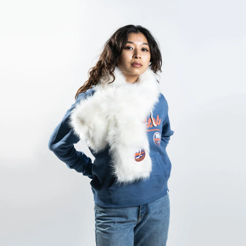 Faux Fur Scarf - White