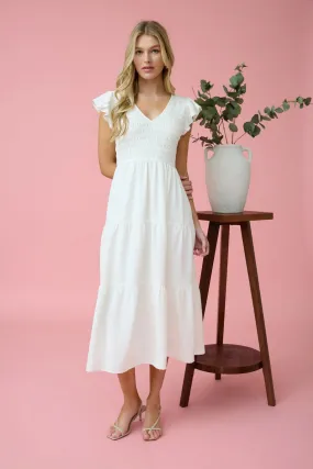 Flutter Sleeve Midi