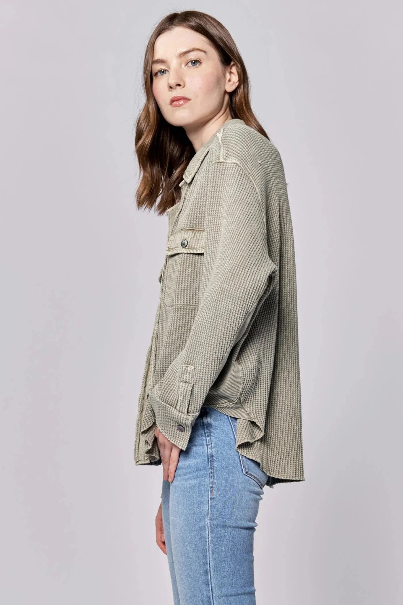 Foster Thermal Shirt Jacket - Vetiver