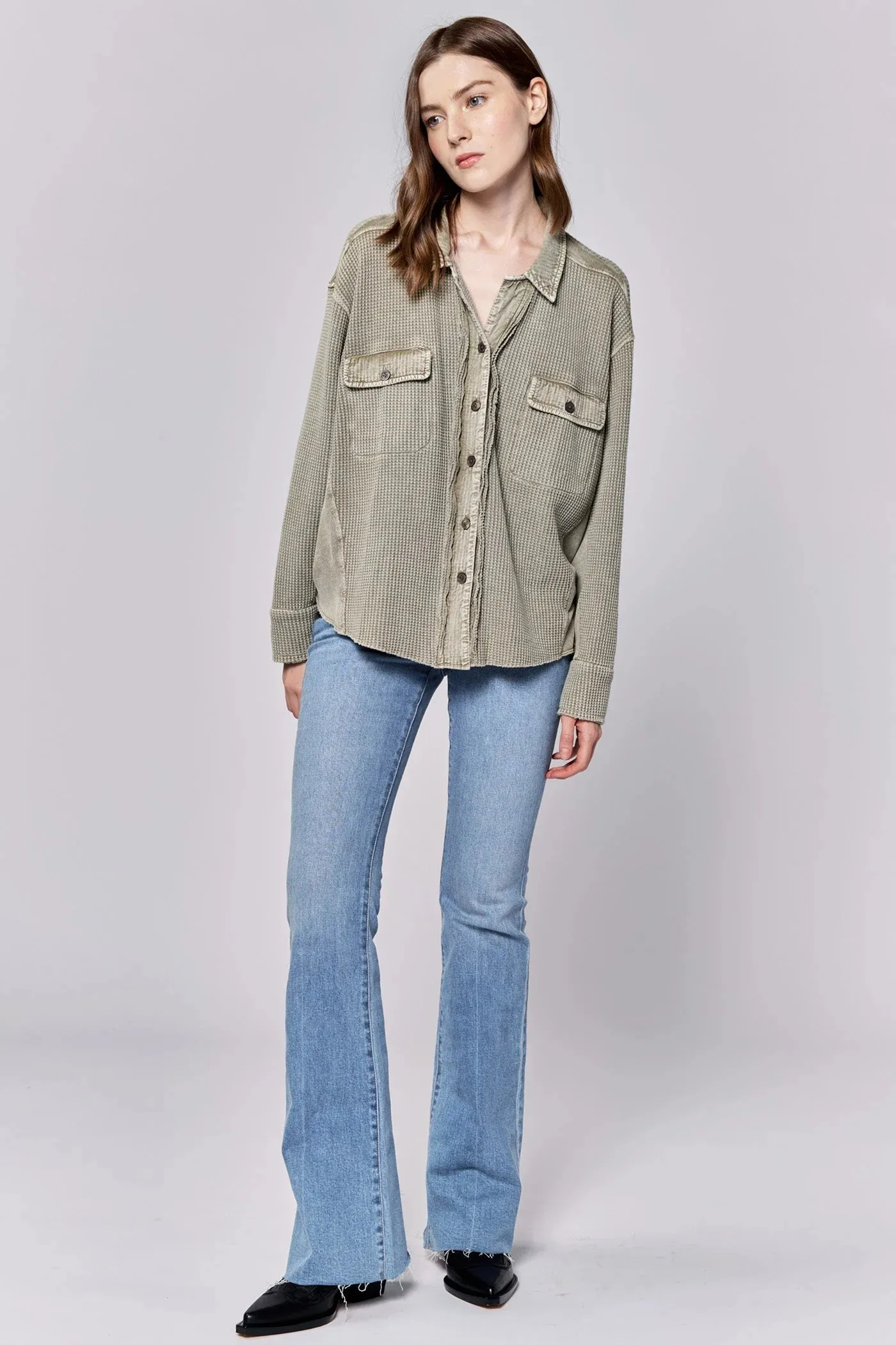 Foster Thermal Shirt Jacket - Vetiver
