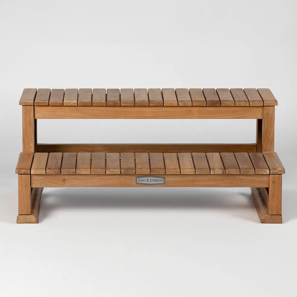 Grade A Teak Spa Hot Tub Steps
