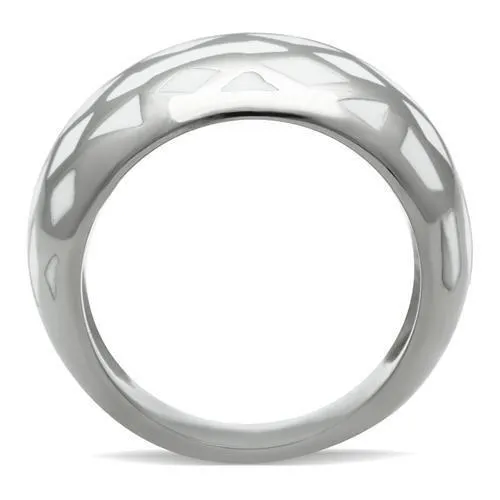 High polished (no plating) Stainless Steel Ring with No Stone for Women Style TK216