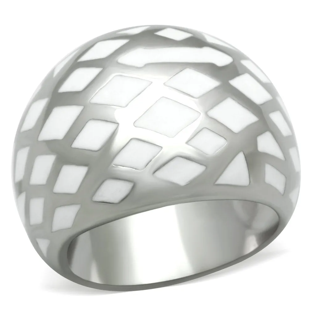 High polished (no plating) Stainless Steel Ring with No Stone for Women Style TK216