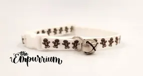 Holiday Cat Collar - Gingerbread Men - White/White