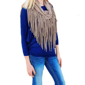 Infinity Scarf | Fringe Mocha