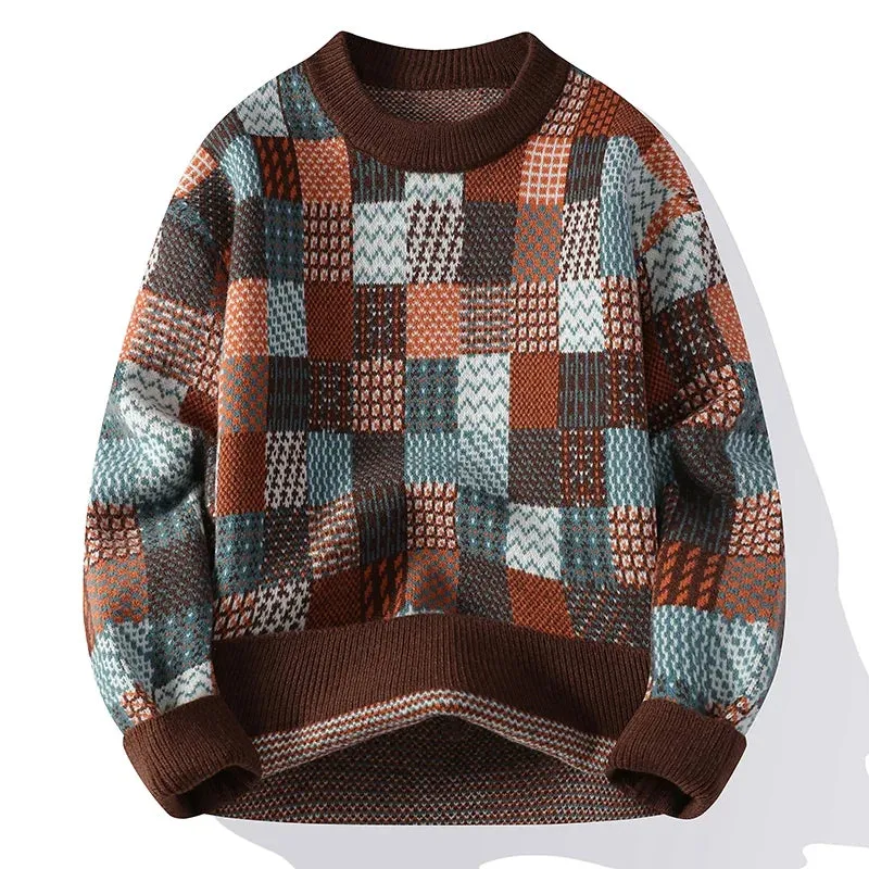 Jules & Jade™ | Men's Vintage Patchwork Cashmere Jumper