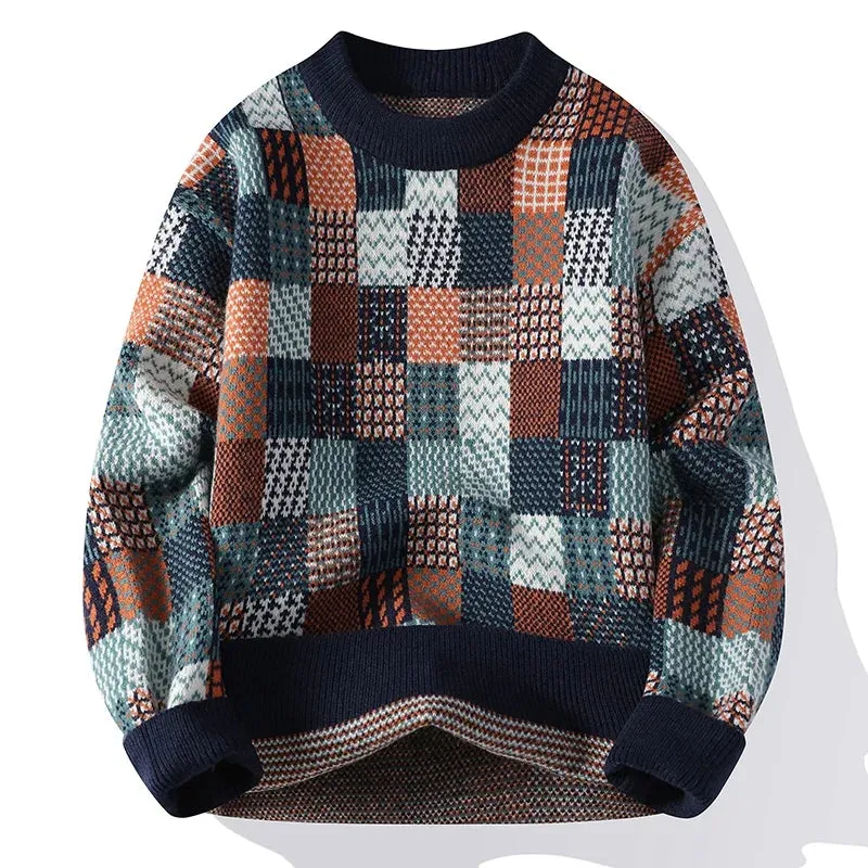 Jules & Jade™ | Men's Vintage Patchwork Cashmere Jumper