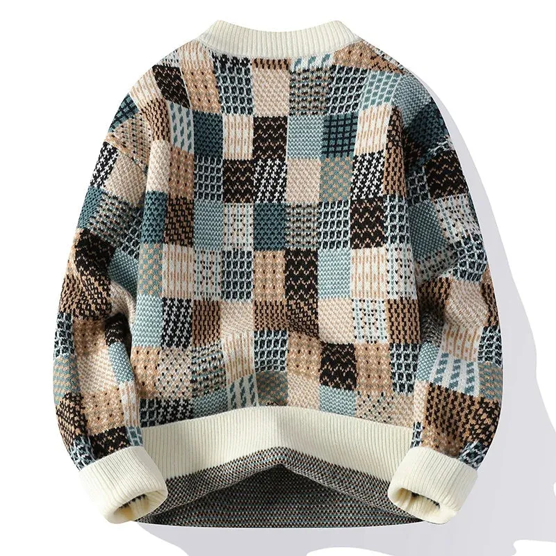 Jules & Jade™ | Men's Vintage Patchwork Cashmere Jumper