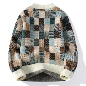 Jules & Jade™ | Men's Vintage Patchwork Cashmere Jumper