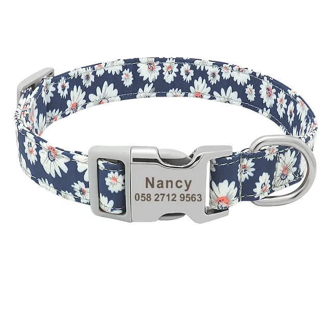 Leo Colourful Personalised Dog Collar